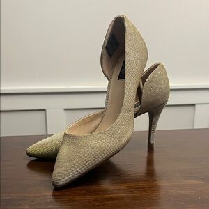 Jones New York Champagne Gold Heels | Women’s Size 9 | Like New